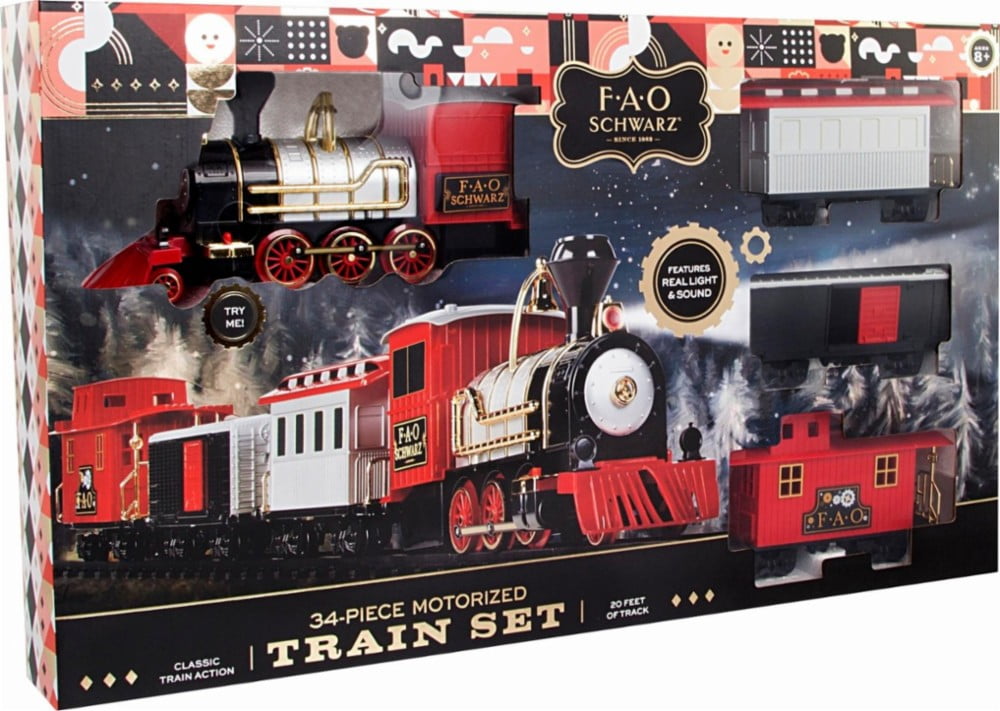 fao schwarz 34 piece train set