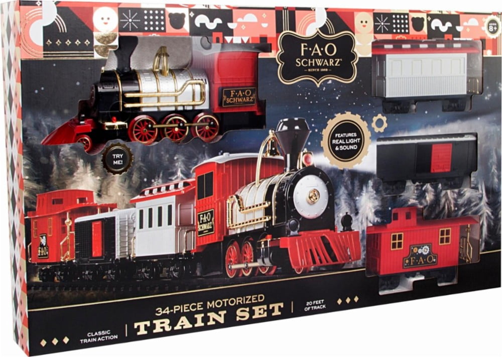 fao schwarz 30 piece motorized train set