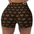 thumbnail image 2 of Daiia Halloween Pumpkins1 Pattern Women's Workout Shorts Biker Shorts - High Waisted Workout Spandex Tummy Control Gym Running Yoga Shorts-XX-Large, 2 of 8