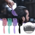 thumbnail image 3 of Cepillo desenredante con cabezal XL flexible, cerdas suaves para cabello húmedo y seco, masaje suave del cuero cabelludo., 3 of 5