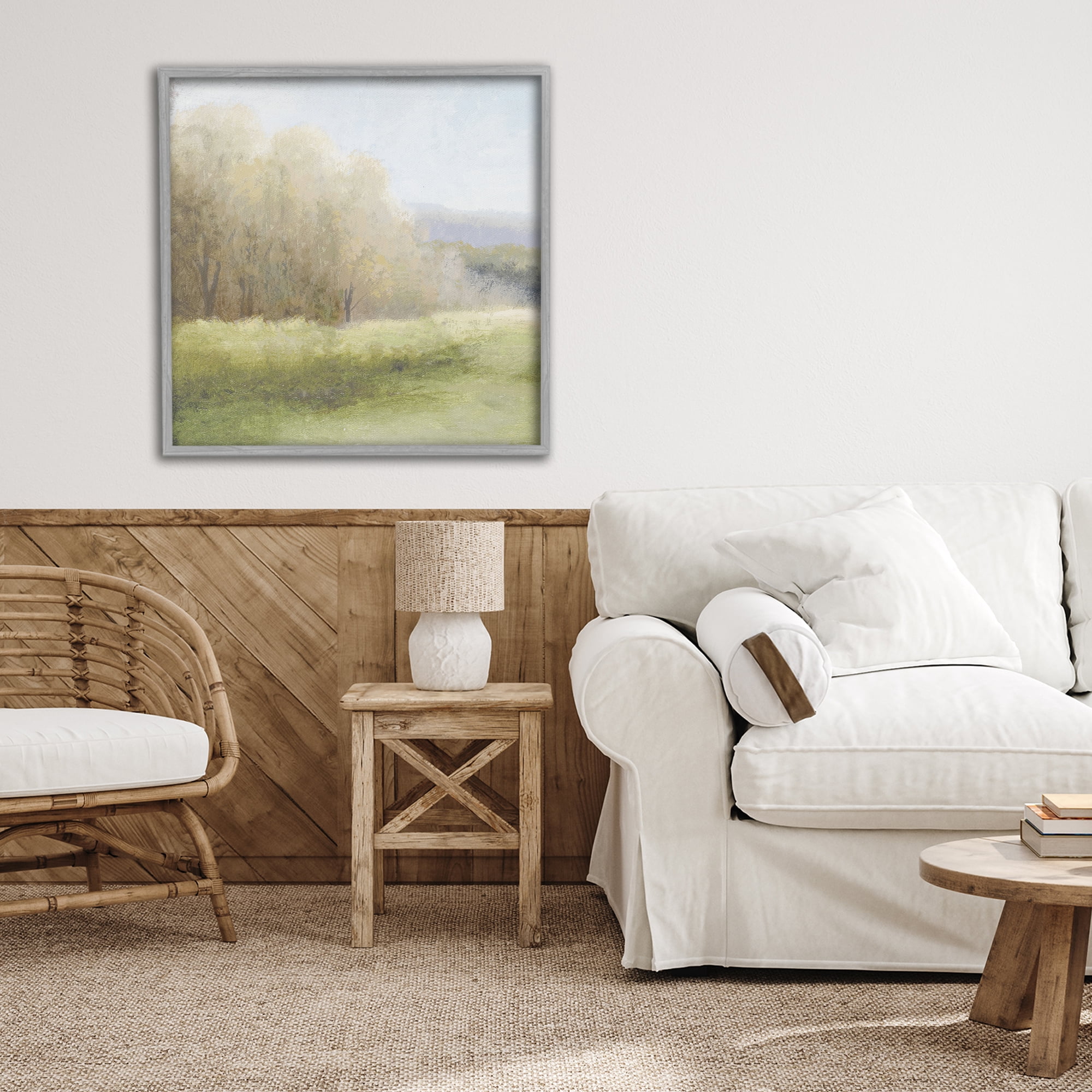 Stupell Industries Within Familiar Place Meadow Gray Framed Giclee Art, design by Michael Marcon