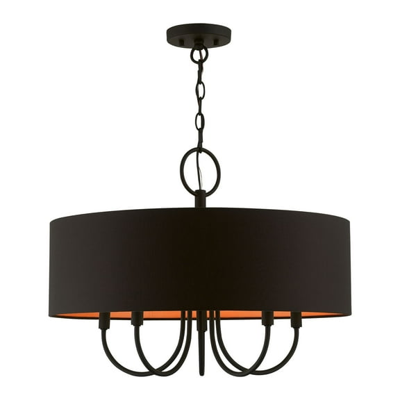 45615-04 Livex Lighting Bradhurst - 5 Light Pendant In Transitional Style-17.5 Inches Tall and 23 Inches Wide     -Traditional Installation