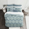 thumbnail image 3 of 6ix Tailors Bellamy Blue Duvet Cover and Pillow Sham(s) Set Queen, 3 of 5