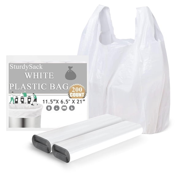 Bolsas de plástico para compras Siderilumi 11,5 x 6,5 x 21 cm (paquete de 200)