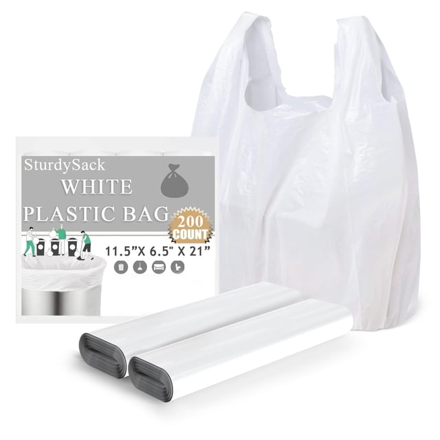 Bolsas de plástico para compras Siderilumi 11,5 x 6,5 x 21 cm (paquete de 200)
