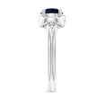 thumbnail image 5 of Angara Natural 1.6 Ct. Blue Sapphire Solitaire Ring in Sterling Silver for Women (Ring Size: 3), 5 of 12