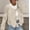 White, variant on VISALY Cropped Cardigan Open Front Cardigan Bow Tie Cardigan Sweaters Crew Neck Long Sleeve Ribbed Knit Tie Front Crochet Knit Jumper Top Outwear Coat Chunky Knit Cardigan Crochet Cardigan Khaki L