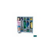 "2681JCWW005 Rainbow Accents 5 Section Coat Locker - 50.5"" Height x 48"" Width x 15"" Depth - 5 Compartment(s) - Teal"