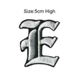 thumbnail image 1 of Gothic Letters Embroidery Iron On Patches Color Optional Alphabet Appliques For Clothing Decor, 1 of 6