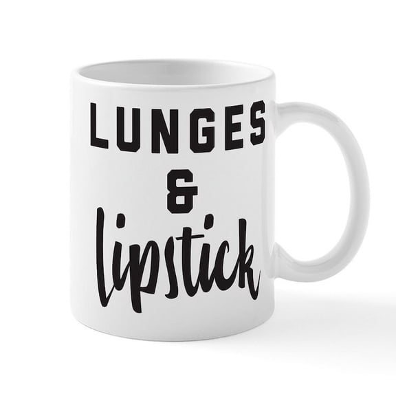 CafePress - Lunge And Lipstick - 11 oz Ceramic Mug - Novelty Coffee Tea Cup