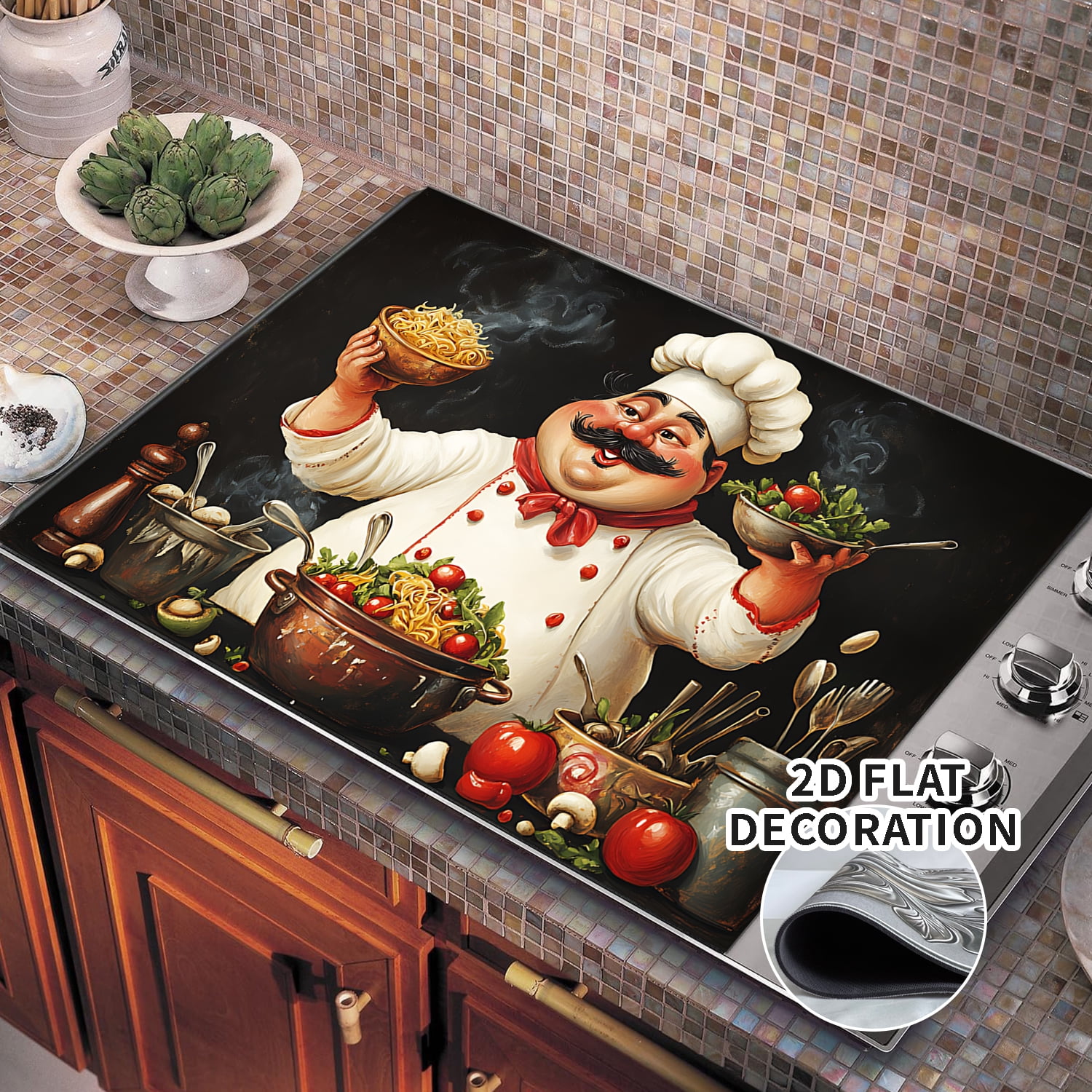 Stove Top Cover for Electric Stove 28 "x 20 ", Heat Resistant Glass Top Stove Cover Protector, Glass Cooktop Covers, Kitchen Flat Electric Stove Top Covers