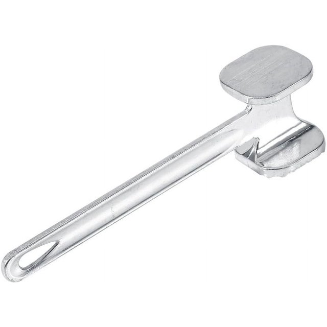 Cast Aluminum Meat Tenderizer, Dual Sided Tool With Coarse Prongs And Smooth Surface For Flawless Meat Preparation At Home Or In Restaurants