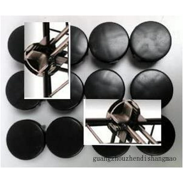 Plastic Connectors For Wire Shelving Unit Set Of 12 (Black)