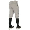 thumbnail image 2 of CHAMPRO Triple Crown 2.0 Baseball Knickers with Braid, Youth Medium, Grey, Black, 2 of 5