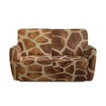 thumbnail image 2 of Jiueut Giraffe Print Recliner Loveseat Cover, Polyester Spandex Recliner Cover Anti Dust Couch Slipcover for Pet-Friendly Homes, 2 of 7