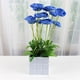 thumbnail image 4 of 2pcs Artificial 5-cabeza Decoración De La Boda Ramo De Flores De Seda Azul De Soledad Flor artificial, 4 of 4