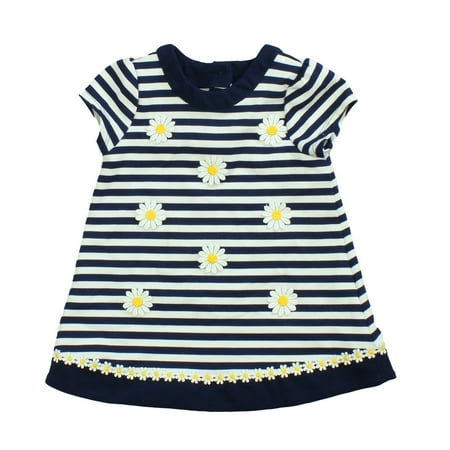 

Pre-owned Little Me Girls Navy | White Dress size: 18 Months