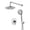 Chrome, variant on sumerain Bathroom Shower System with Filtered Handheld Shower for Hard Water, 9 inches Multiple Spray Modes Rain Shower Head, Chrome Finish