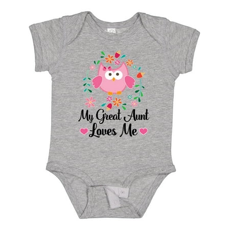 

Inktastic Great Aunt Loves Me Niece Gift Baby Girl Bodysuit