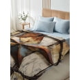 thumbnail image 4 of Vintage Farmhouse Full Size Flat Sheet, Wrinkleproof & Fadeproof Cooling Flat Bed Sheet Only, Country Western Texas Star Wood Grain Breathable Soft Bedding Top Sheets 81 x 96 Inches, 4 of 8