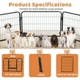 thumbnail image 3 of CL.HPAHKL Dog Playpen Indoor Outdoor, 16 Panels 40" Height Metal Puppy Playpen Pet Playpen with Doors for Small/Medium/Large Dogs Exercise Pen, Dog Pen Dog Fence for Garden, Yard, RV Camping, 3 of 7