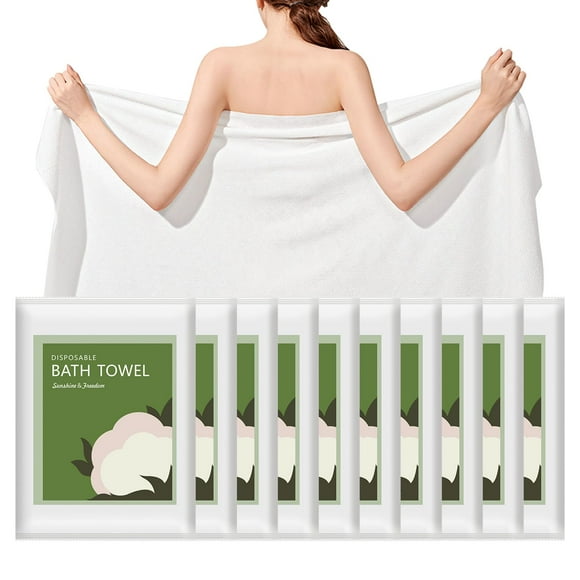 Paquete de 10 toallas de baño desechables Tvvcalk, 140 x 70 cm, suaves