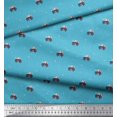 thumbnail image 2 of Soimoi Polyester Crepe Fabric Dot & Car Transport Print Fabric by Yard 52 Inch Wide, 2 of 3