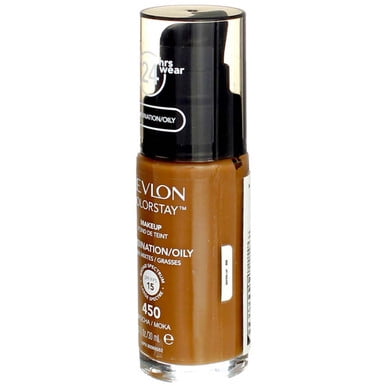 Revlon Colorstay for Combo/Oily Skin Makeup, Mocha [450], 1 oz (Pack of 2)