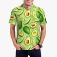 thumbnail image 5 of Yiaed Green AvocadoPrint Men's Short Sleeve Polo Shirt,Golf Polo for Men Three-Button Golf Shirt Athletic Casual Collared T-Shirt- XX-Large, 5 of 7