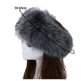 thumbnail image 6 of Eoperou Women Hat Faux Fur Empty Top Elasticity Solid Color Thickened Headband Autumn Winter Fluffy Windproof Hat Riding Supplies, 6 of 8