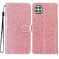 thumbnail image 6 of For Samsung A22 5G Wallet Case Bling Shiny Premium PU Leather with RFID Blocking Card Slots Holder Magnetic Flip Kickstand Shockproof Wrist Strap Cover For Samsung Galaxy A22 5G, Rosegold, 6 of 7