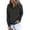 Black, variant on Sweatshirt Overs Long Down Sleeve Hooded Drawstring Pullover V Sweatshirts For Womens Pocket Neck Button Casual Hoodies Women's Hoodies Sweatshirts