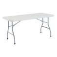 thumbnail image 2 of (Lot de 2) Table Pliante Robuste National Public Seating 30 Pouces x 60 Pouces, Gris Moucheté, 2 of 5