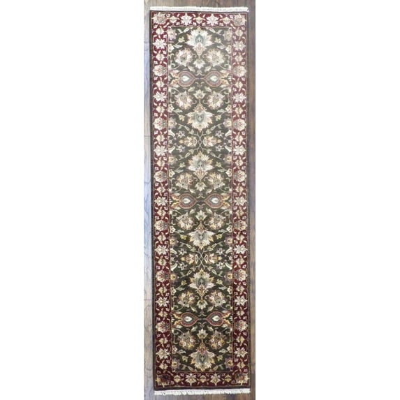 Wahi Rugs Hand Knotted Jaipur S/W Kashan 2'6"x10'0" -w581