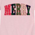 Instant Message - Merry Pattern Girls' Fitted Short Sleeve Graphic T ...