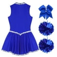 thumbnail image 6 of TiaoBug Women  Cheer Leader Dance Costumes Cheer Rave Dance Halloween Cheerleading  Costume Blue M, 6 of 7