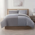 thumbnail image 3 of Supersoft Washed MF Solid Reverse to Print Silver Filigree 4-Piece Duvet Set King, 3 of 6