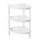thumbnail image 1 of Xiao Hua Estantes de almacenamiento de plástico de 3 capas, cesta de plástico, estante de esquina, organizador de escritorio, estante de baño para el hogar, cocina, blanco, 1 of 5