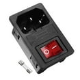 thumbnail image 3 of Premium 3Pin IEC320 C14 Inlet Module Plug Fuse Switch Male Power Socket, 3 of 9