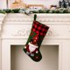 thumbnail image 2 of Adornos Navideños Gnomo Muñeca Sin Rostro Calcetines Navideños Bolsas De Regalo A Cuadros Rojos Y Negros Colgadores Para Calcetines Navideños, 2 of 4