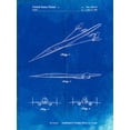 thumbnail image 2 of Borders, Cole 15x18 Black Ornate Wood Framed with Double Matting Museum Art Print Titled - PP751-Faded Blueprint Boeing Supersonic Transport Concept Patent Poster, 2 of 4