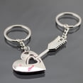 thumbnail image 4 of OPOLSKI 1 Pair Key Chain Cartoon Decorating 3D Effect Zinc Alloy Lovers Gift Wedding Favors Keyring A, 4 of 8