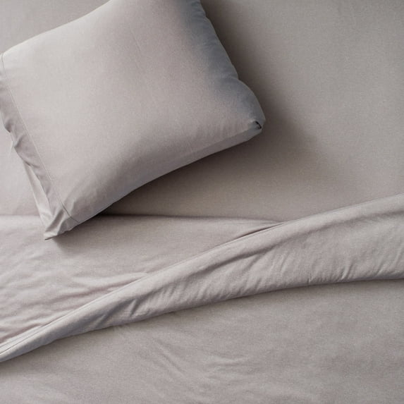 Dawn All-U-Need Bed-in-a-Bag Comforter Set, Twin/Twin XL, 3-Piece Bedding Bundle with Reversible Comforter, Fitted Sheet and Pillowcase(s), Grey Jersey, Velvety Soft Microfiber