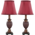 thumbnail image 4 of Safavieh Polyresin Mini Table Lamp with Red Bell Shade (Set of 2), 4 of 6
