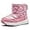 Pink, variant on DIOXADOP Boys Girls Toddler Snow Boots Waterproof Slip Resistant Outdoor Winter Shoes(Toddler/Little Kids/Big Kids)