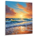 thumbnail image 2 of Designart "Sunlit Horizons Beach Photo IV" Nautical & Beach Metal Wall Art, 2 of 5