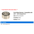 thumbnail image 2 of Front Wheel Bearing - Compatible with 2011 - 2015 Honda CR-Z 2012 2013 2014, 2 of 2