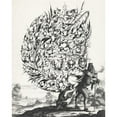 thumbnail image 2 of Isaac Briot 15x18 Black Ornate Wood Framed Double Matted Museum Art Print Titled - Bouquet on the Back of Marskramer (1635), 2 of 5
