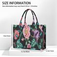 thumbnail image 3 of Large Capacity Tote Bag,Pioneer Flower Floral Print Pattern Handbag Fashion Luxury Tote Bag,15.7"x13"x 5.1" Inches,Laptop Compatible, 3 of 6