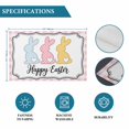 thumbnail image 6 of Happy Easter Placemats Set of 8, Cute Lovely Colorful Rabbits Silhouette Pink Checkered Placemats for Dining Table, Place Mats for Kitchen Tabletop, Waterproof Wipeable Dining Table Mats Set, 6 of 9